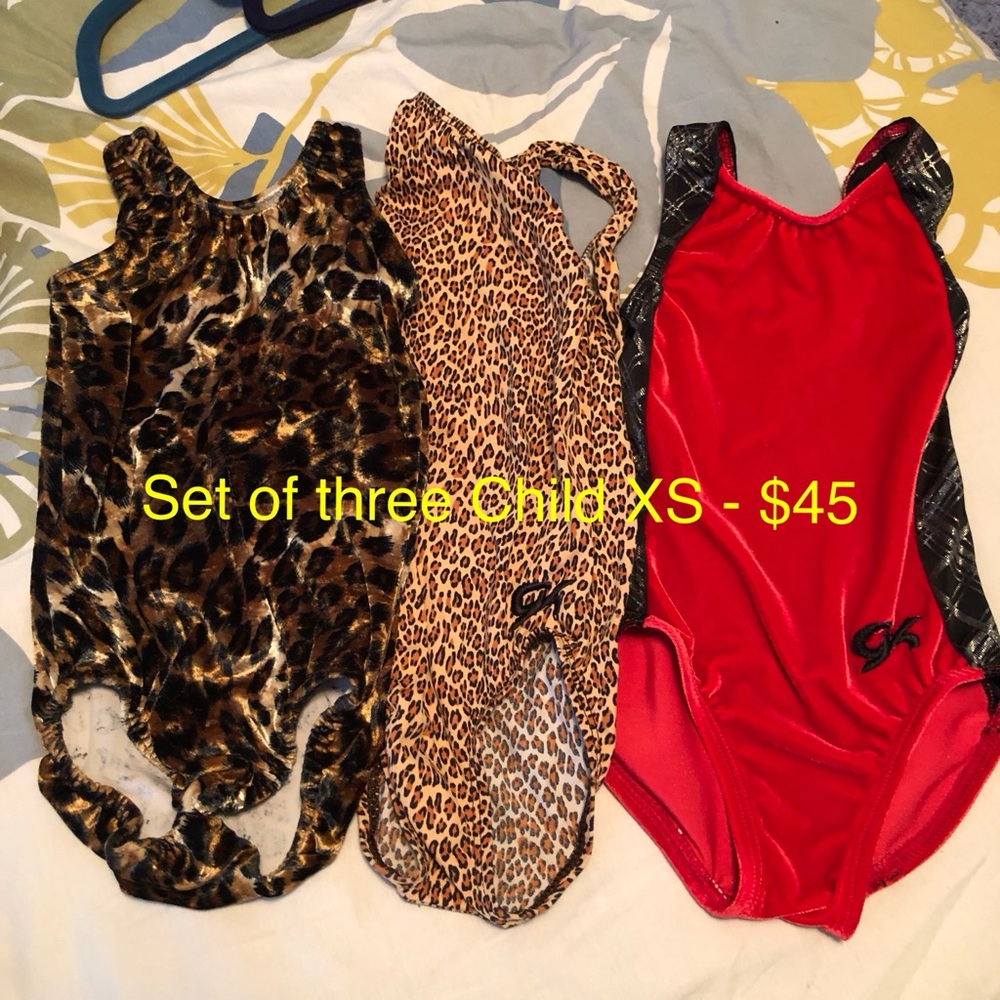 Children’s gymnastics leotards.